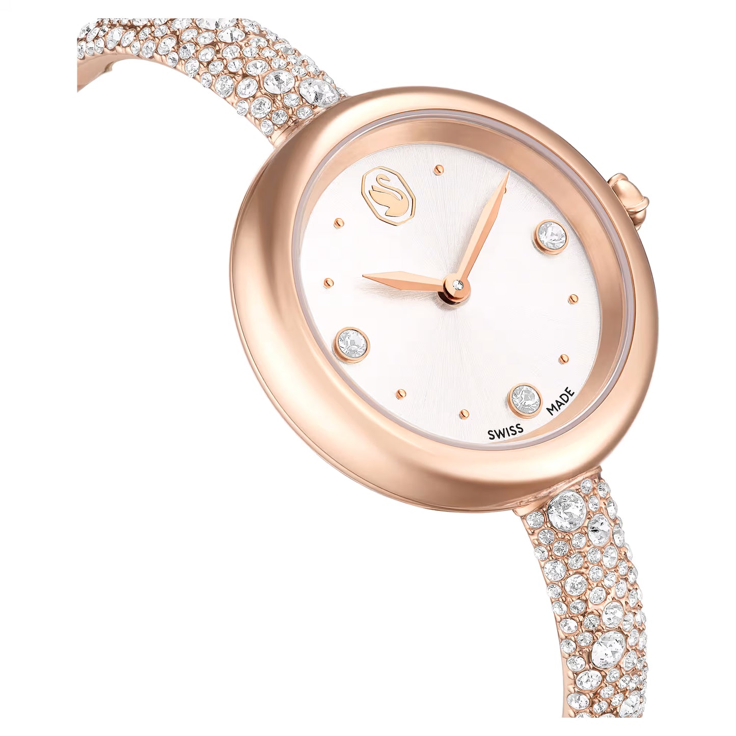 Sublima bangle watch, Swiss Made, Metal bracelet, Rose gold tone, Rose gold-tone finish