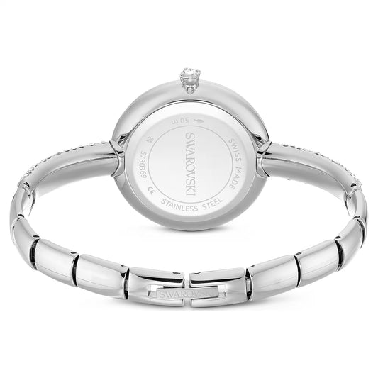 Sublima bangle watch, Swiss Made, Metal bracelet, Silver tone, Stainless steel