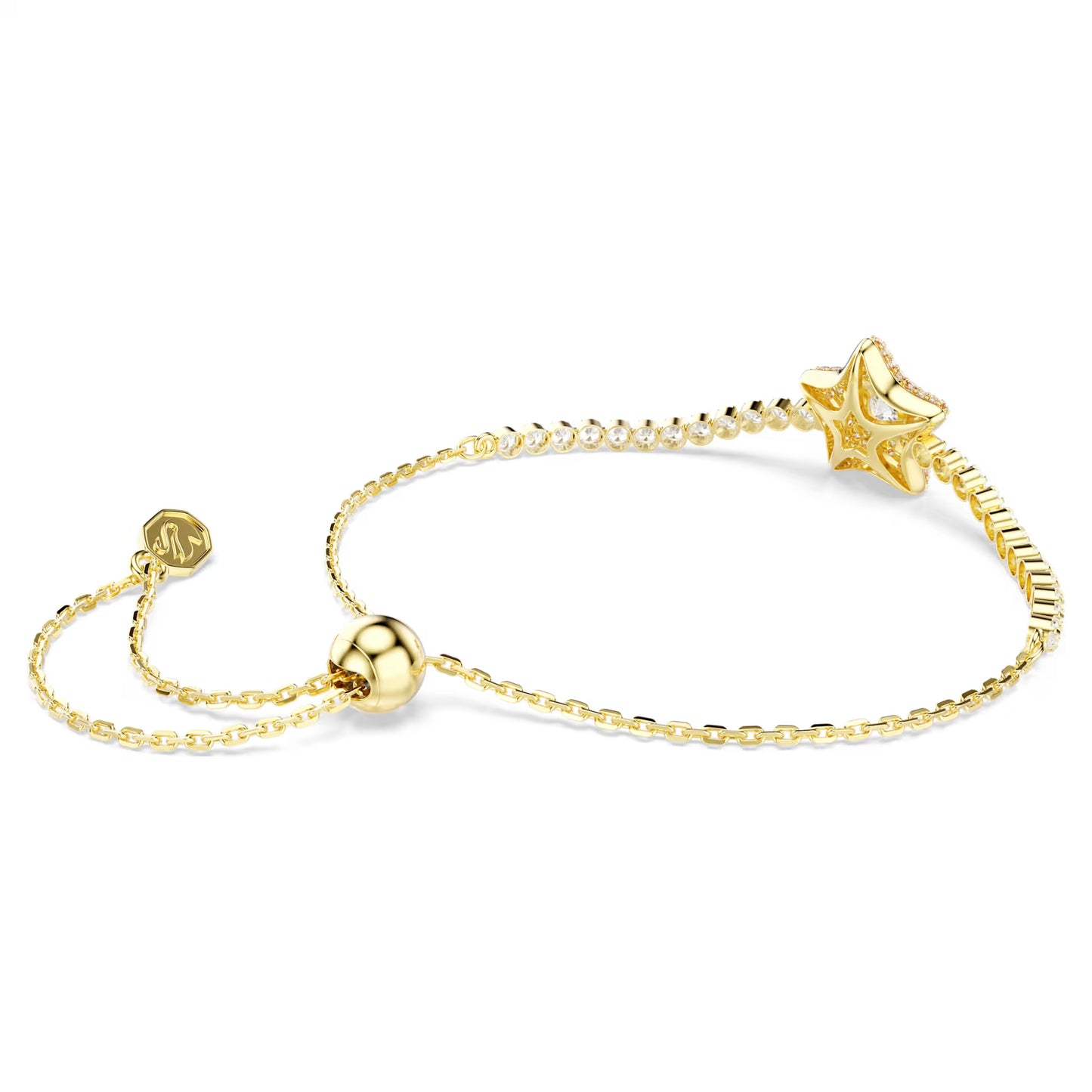 Sublima bracelet, Round cut, Star, Multicoloured, 18K gold finish