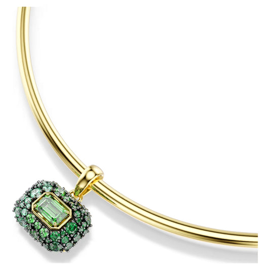 Sublima choker, Octagon cut, Green, 18K gold finish