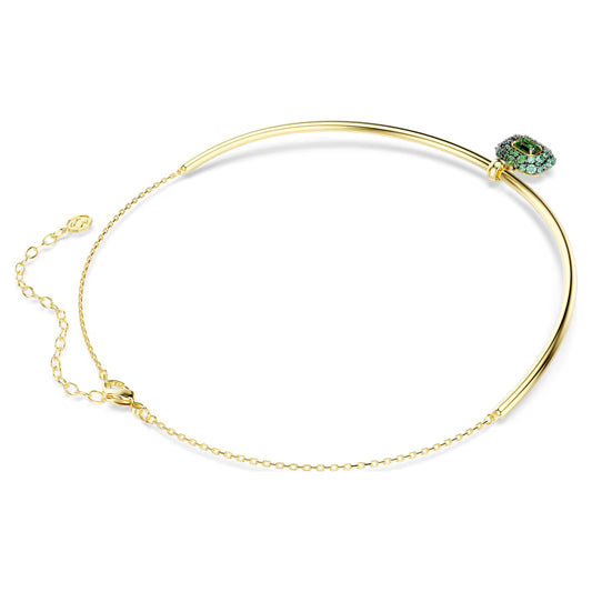 Sublima choker, Octagon cut, Green, 18K gold finish