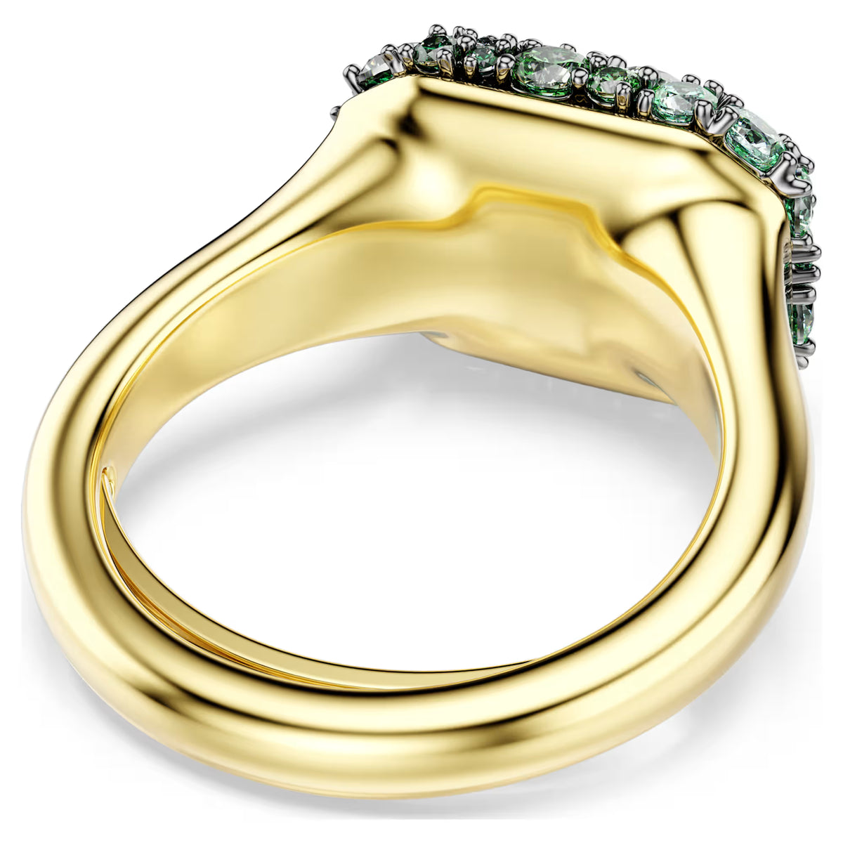 Sublima cocktail ring, Octagon cut, Green, 18K gold finish