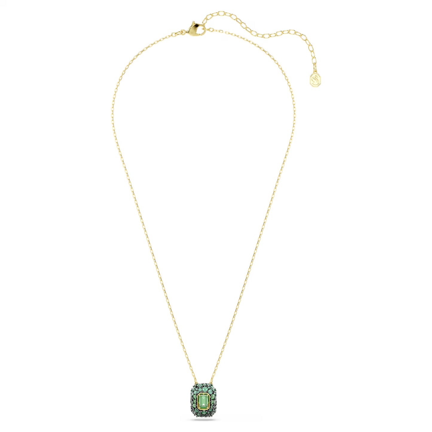 Sublima pendant, Octagon cut, Green, 18K gold finish