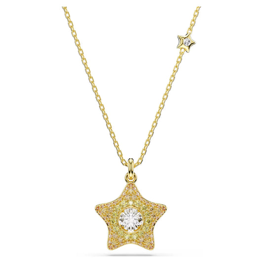 Sublima pendant, Round cut, Star, Multicoloured, 18K gold finish
