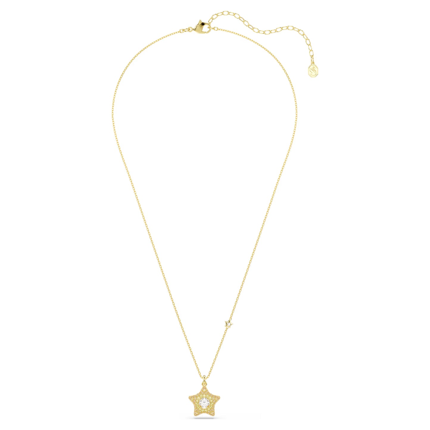 Sublima pendant, Round cut, Star, Multicoloured, 18K gold finish