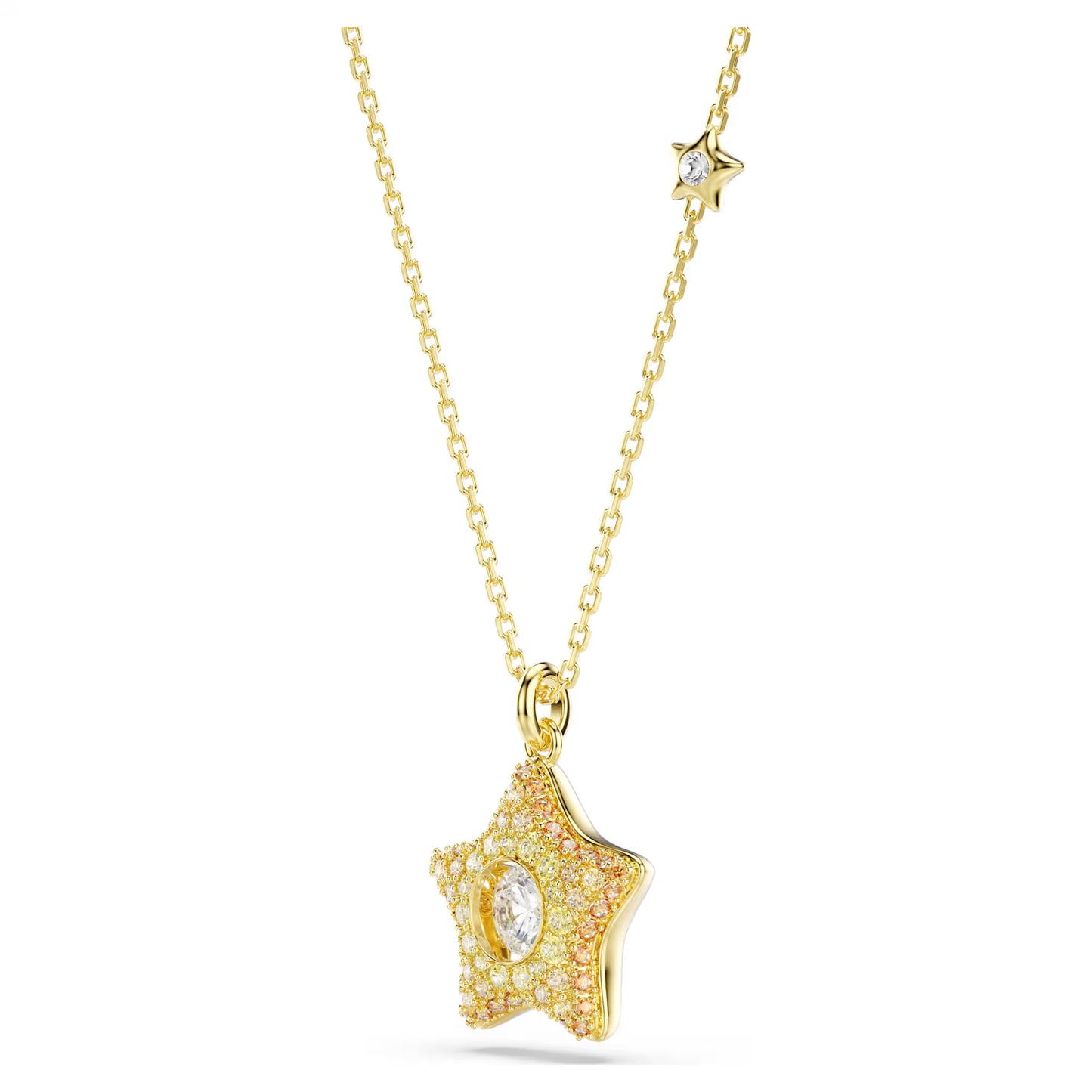 Sublima pendant, Round cut, Star, Multicoloured, 18K gold finish
