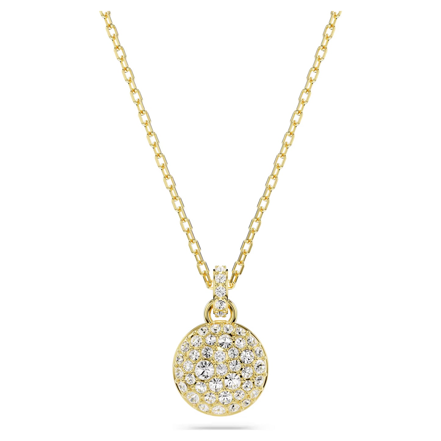 Sublima pendant, White, Gold-tone plated