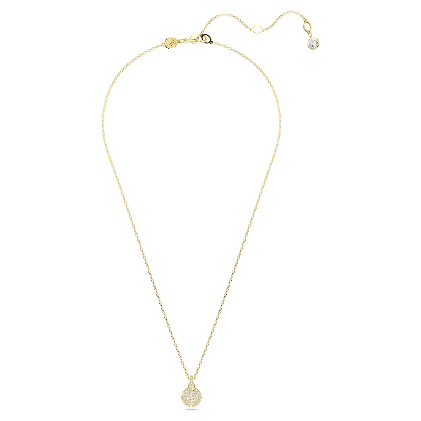 Sublima pendant, White, Gold-tone plated