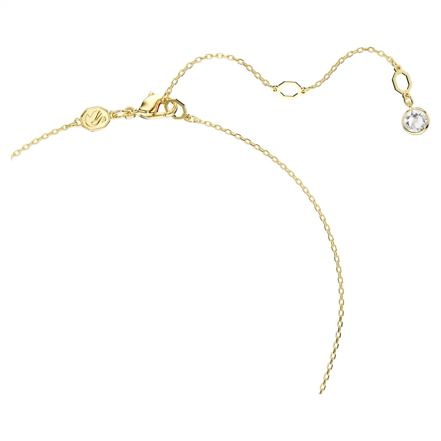 Sublima pendant, White, Gold-tone plated