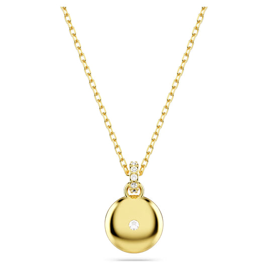 Sublima pendant, White, Gold-tone plated