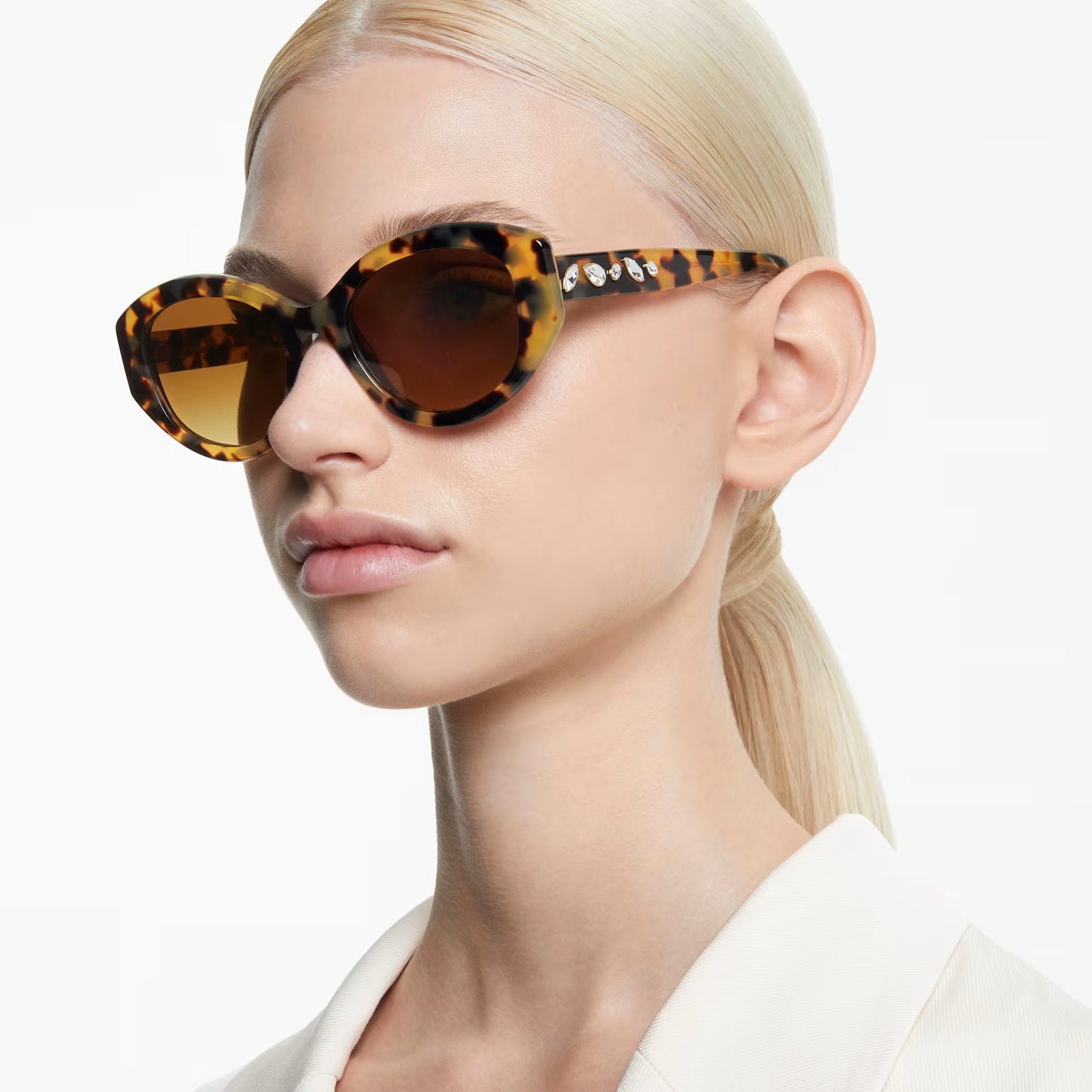 Sunglasses, Cat-Eye shape, SK6008, Brown