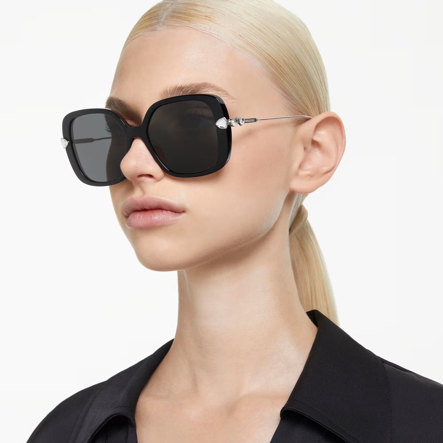 Sunglasses, Oversized, Square shape, SK6011, Black
