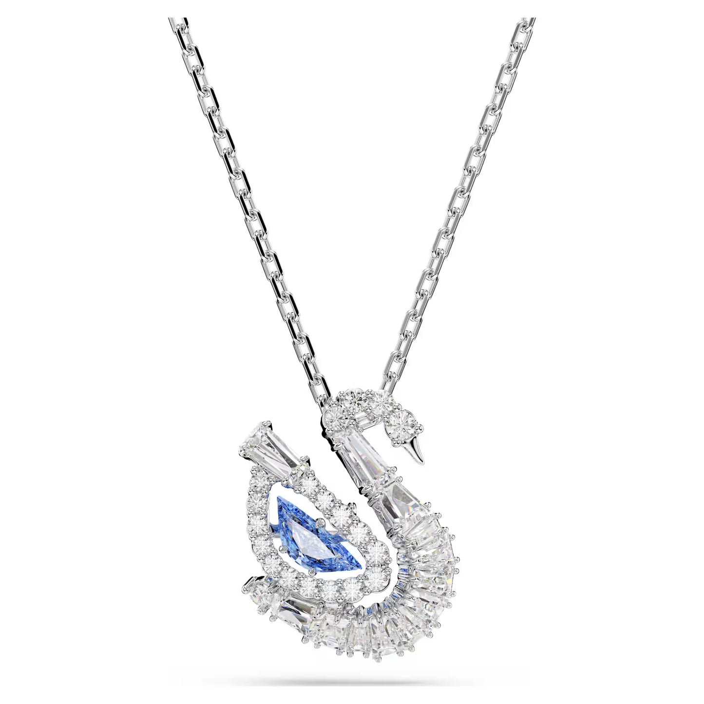 Swan pendant, Mixed cuts, Swan, Blue