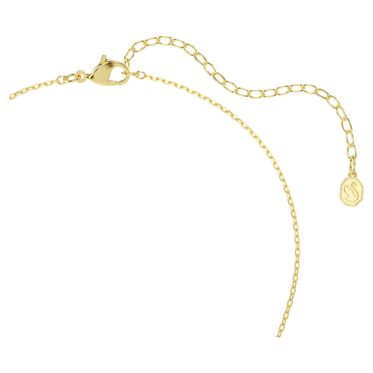 Swan pendant Mixed cuts, Swan, White, 18K gold finish