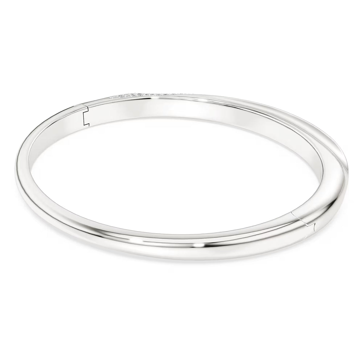 Swarovski Classica bangle, Round cut, White, Sterling silver