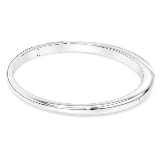 Swarovski Classica bangle, Round cut, White, Sterling silver