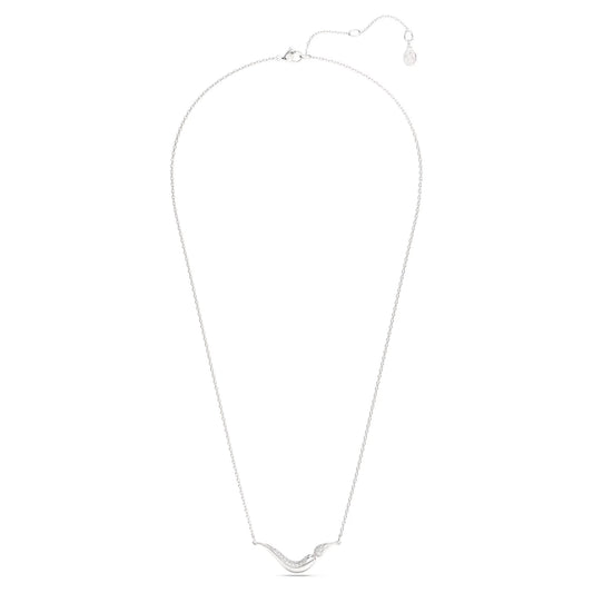 Swarovski Classica necklace, Round cut, White, Sterling silver