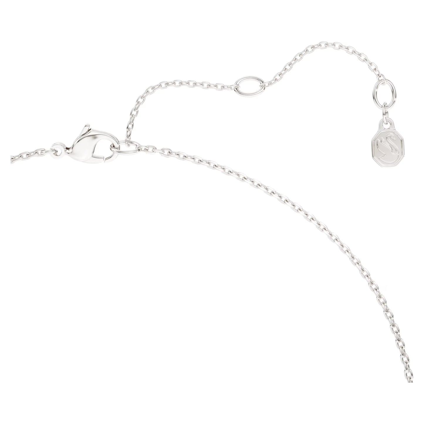 Swarovski Classica necklace, Round cut, White, Sterling silver