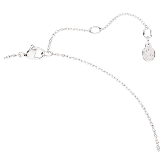 Swarovski Classica pendant, Round cut, Long, White, Sterling silver