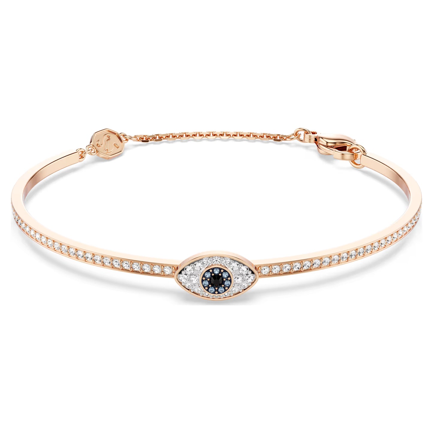 Symbolica bangle, Eye, Multicolored, Rose gold-tone plated