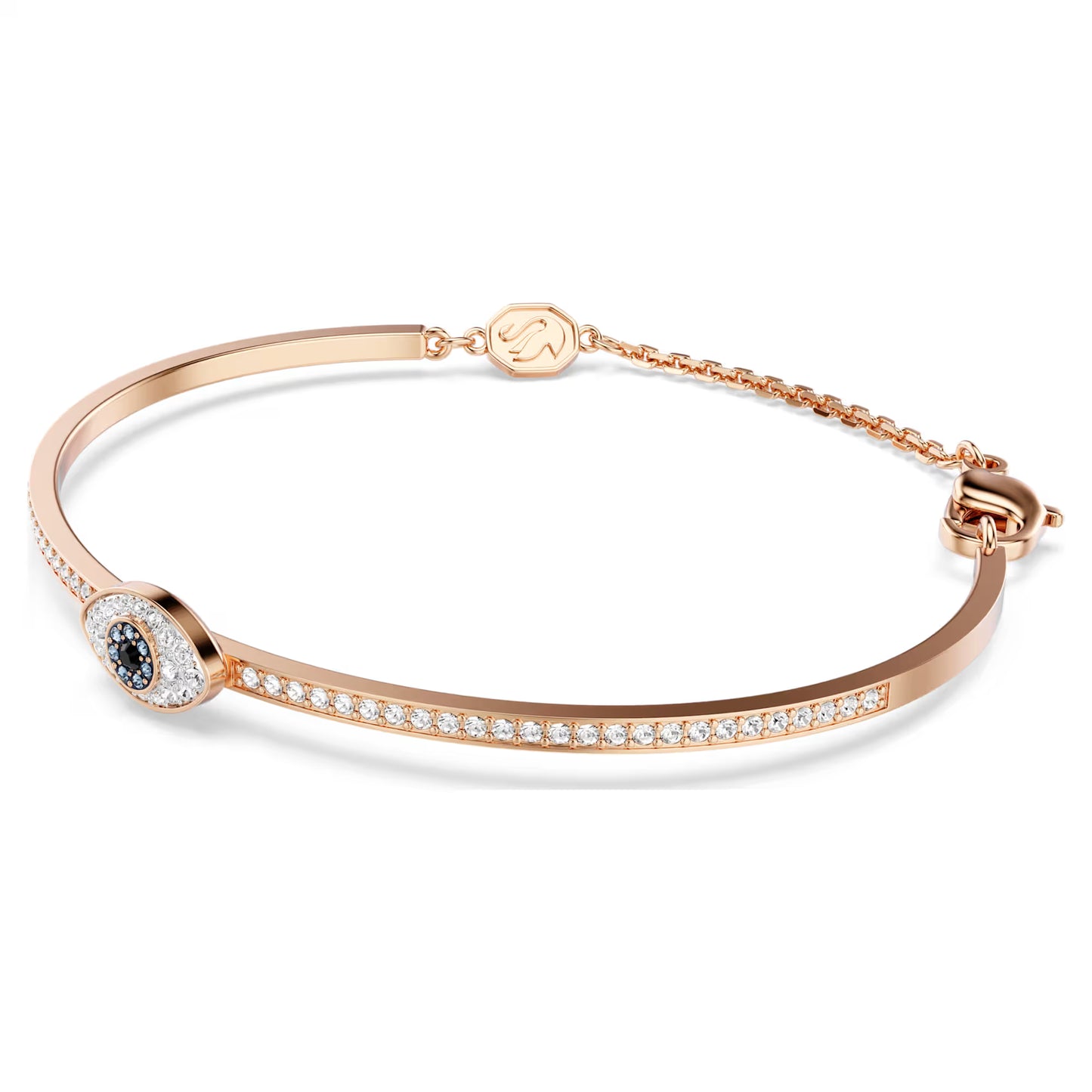 Symbolica bangle, Eye, Multicolored, Rose gold-tone plated