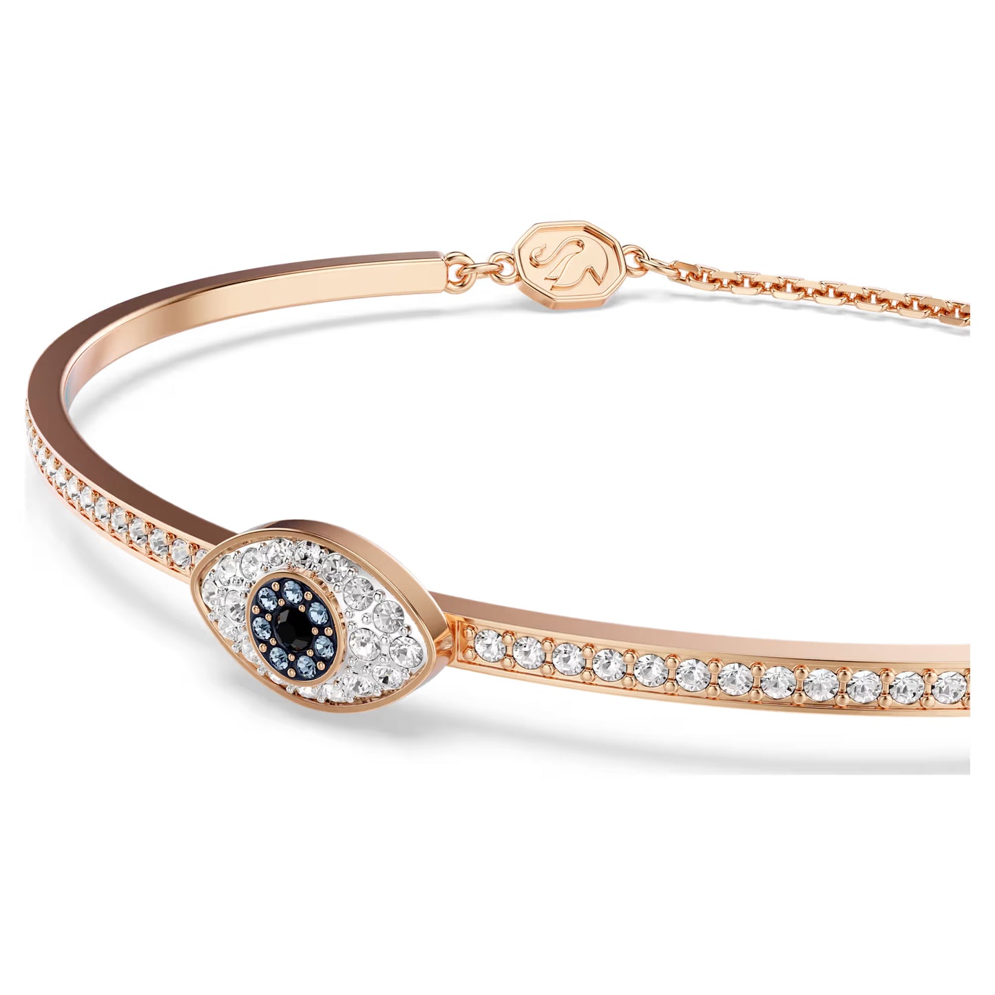Symbolica bangle, Eye, Multicolored, Rose gold-tone plated