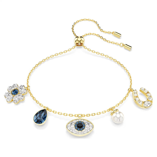 Symbolica bracelet, Clover, evil eye and horseshoe