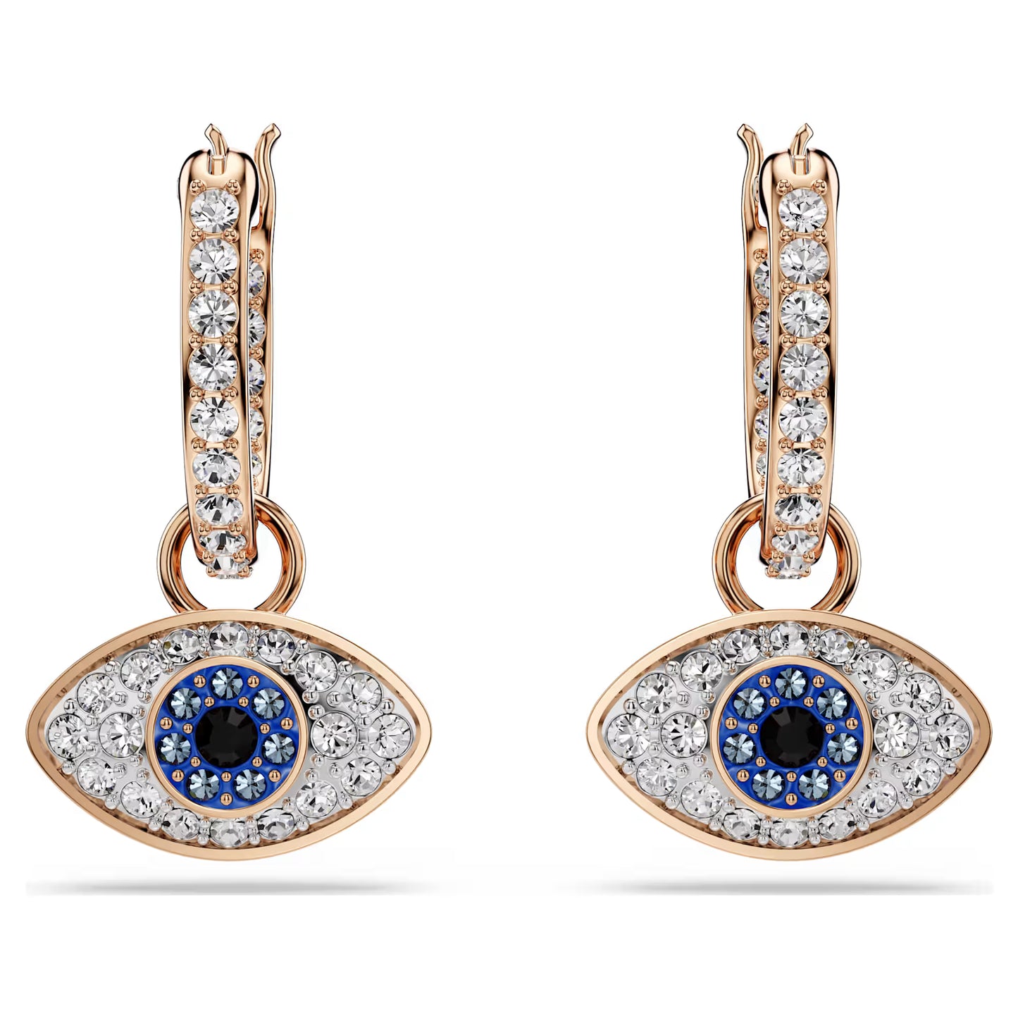 Symbolica drop earrings, Eye, Multicolored, Rose gold-tone plated
