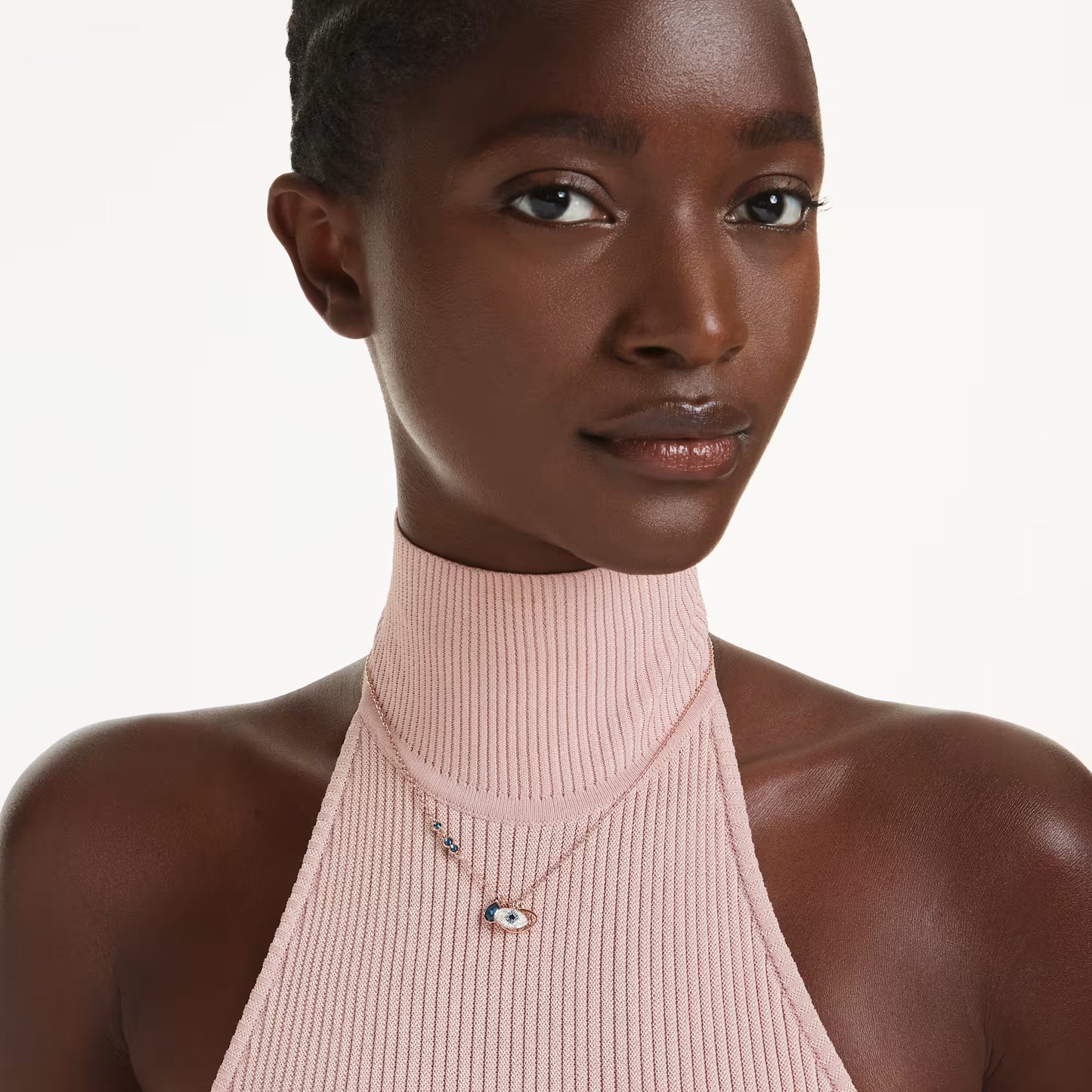 Symbolica pendant, Eye, Multicolored, Rose gold-tone plated