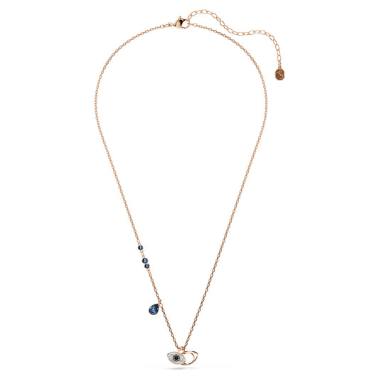 Symbolica pendant, Eye, Multicolored, Rose gold-tone plated