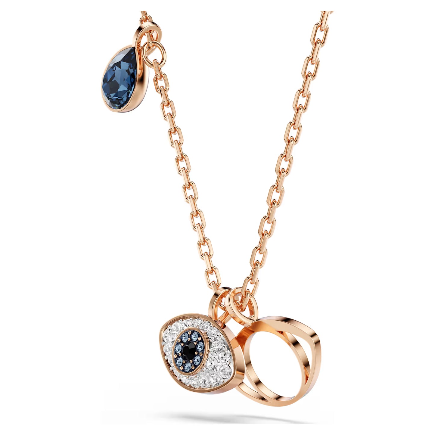 Symbolica pendant, Eye, Multicolored, Rose gold-tone plated