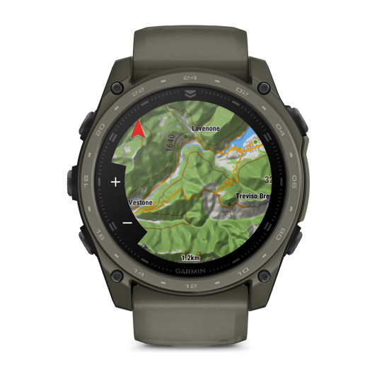 Garmin Tactix 8 51mm AMOLED Cerakote Sapphire Olive Drab Olive Silicone Band