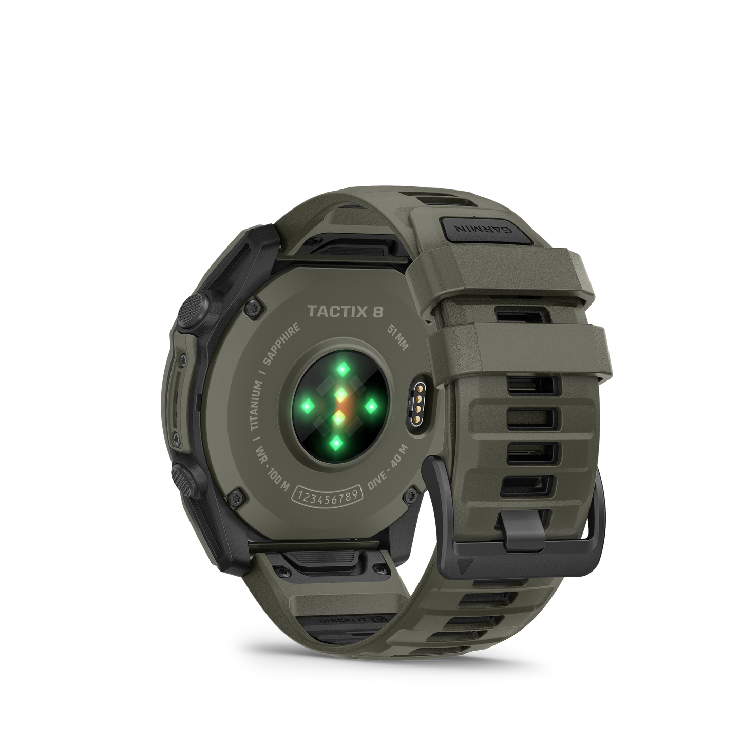 Garmin Tactix 8 51mm AMOLED Cerakote Sapphire Olive Drab Olive Silicone Band
