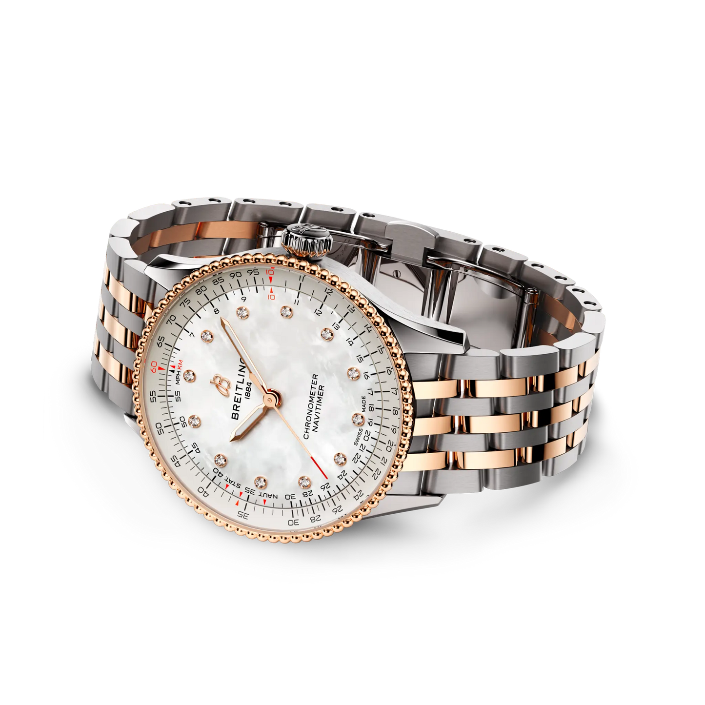 NAVITIMER AUTOMATIC 36 | 36mm Steel Case Pearl & Diamond Dot Dial