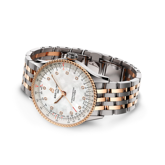 NAVITIMER AUTOMATIC 36 | 36mm Steel Case Pearl & Diamond Dot Dial