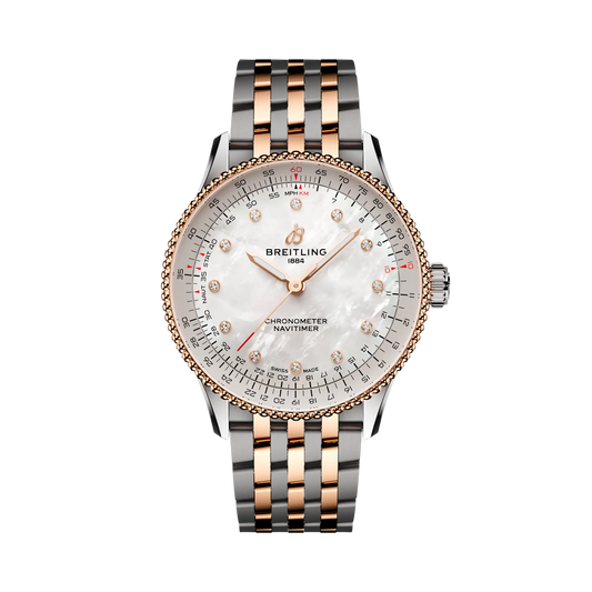 NAVITIMER AUTOMATIC 36 | 36mm Steel Case Pearl & Diamond Dot Dial