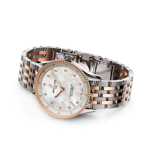 NAVITIMER 32 | 32mm Steel Case Pearl & Diamond Dot Dial