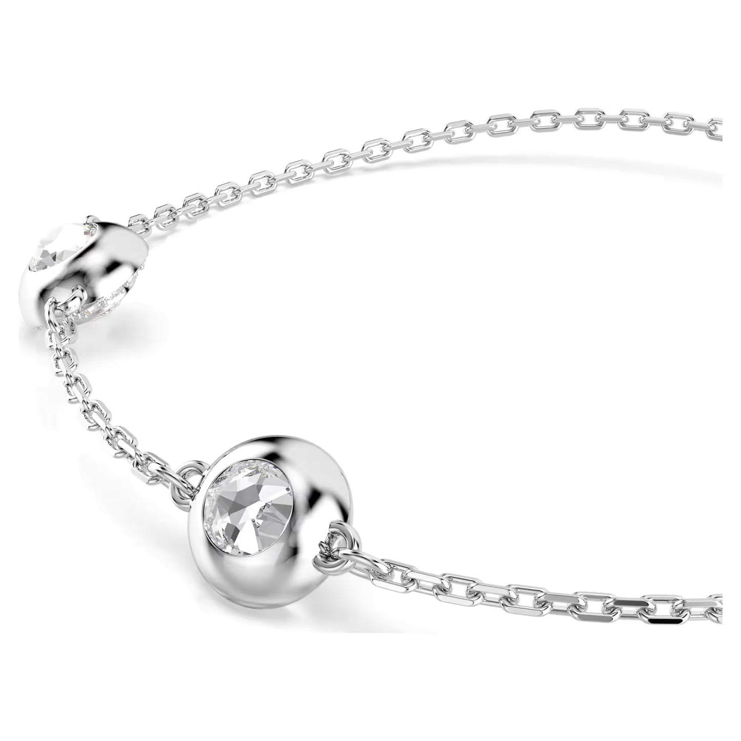 Una Angelic bracelet, Round cut, Double sided motifs, White, Rhodium plated