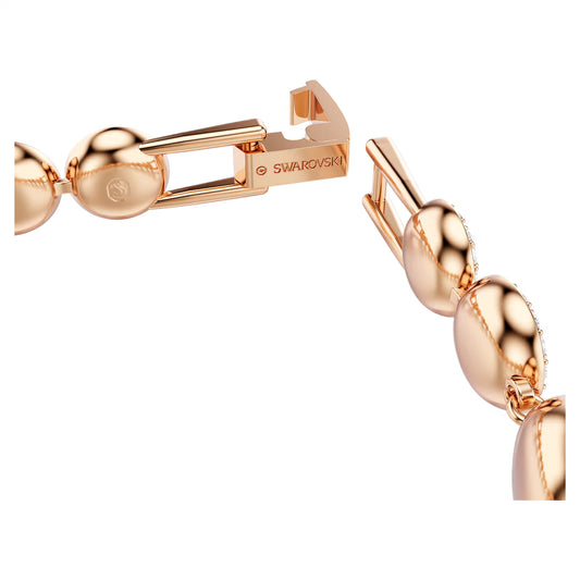 Una Angelic Tennis bracelet, Round, Pavé, Rose, M