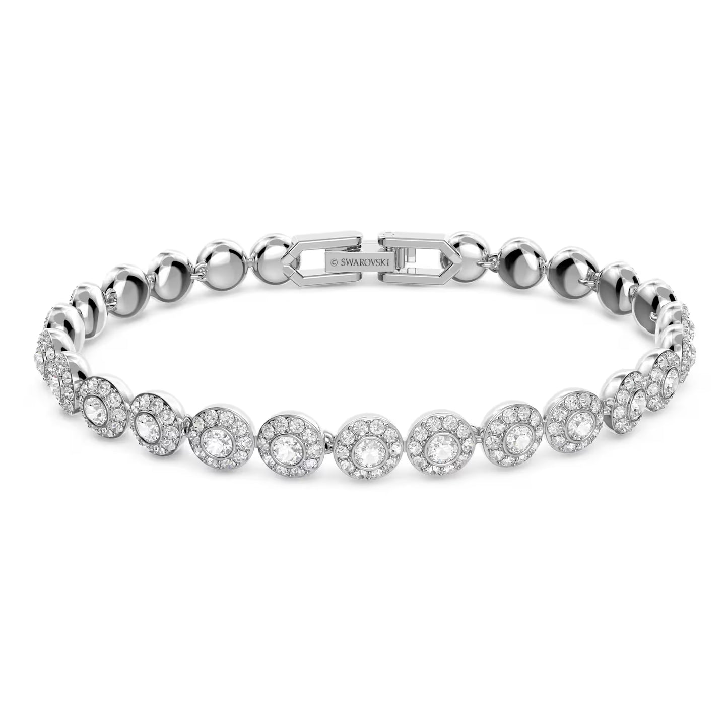 Una Angelic Tennis bracelet, Round, Small, White