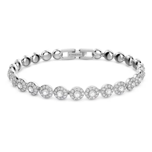 Una Angelic Tennis bracelet, Round, Small, White