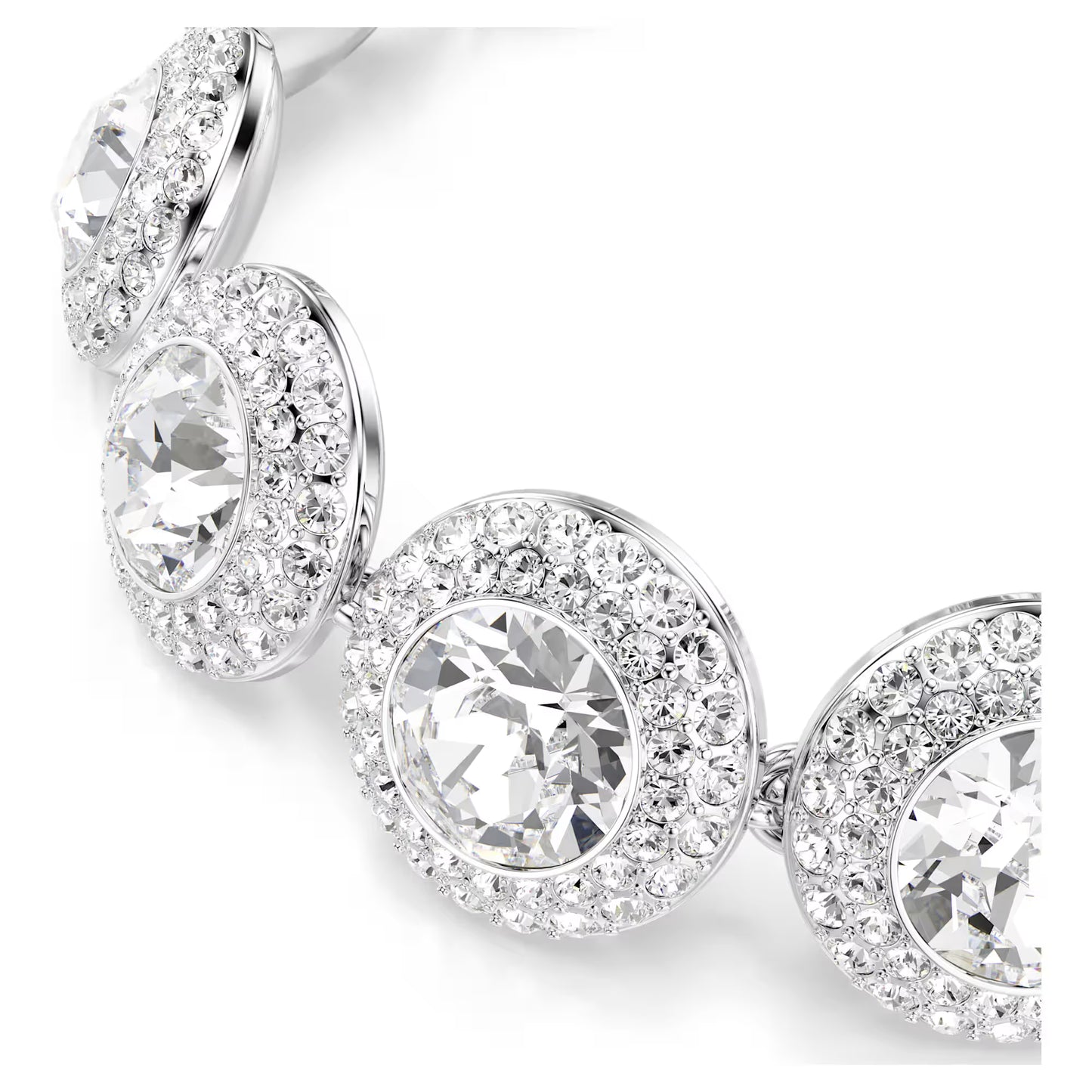Una Angelic bracelet, White, Rhodium plated