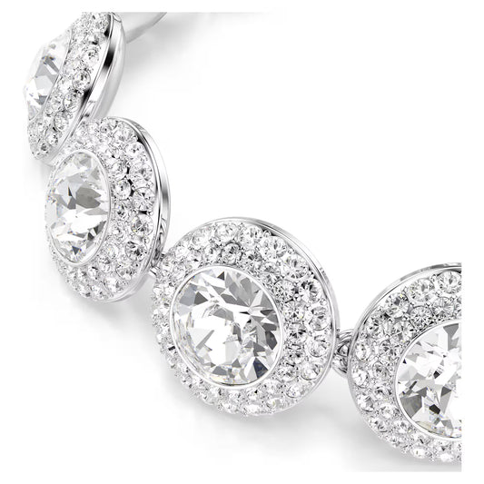 Una Angelic bracelet, White, Rhodium plated