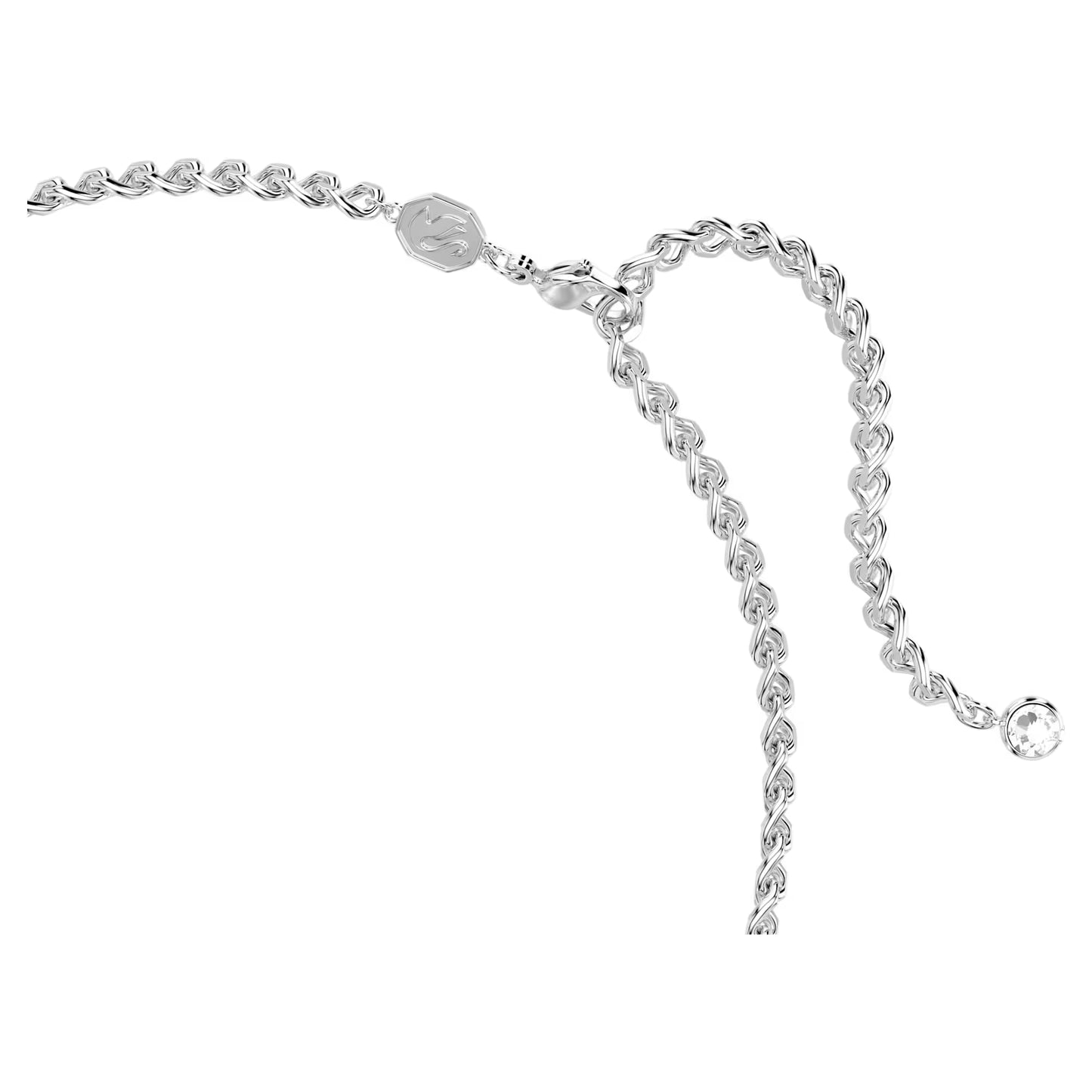 Una Angelic choker, White, Rhodium plated