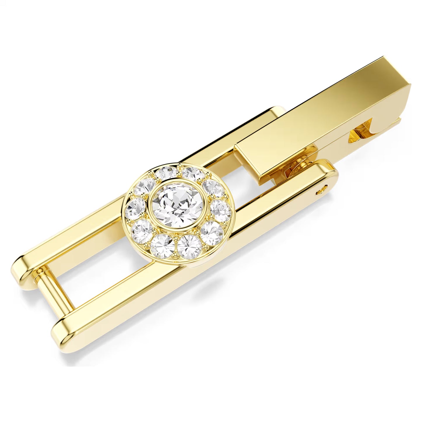 Una Angelic extender, Round cut, White, Gold-tone plated