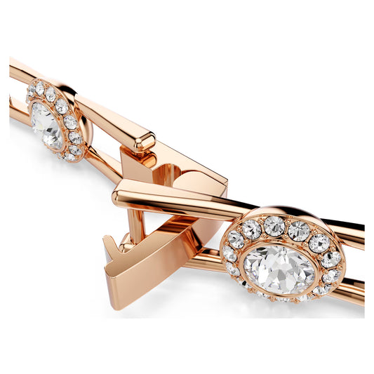 Una Angelic extender, Round cut, White, Rose gold-tone plated