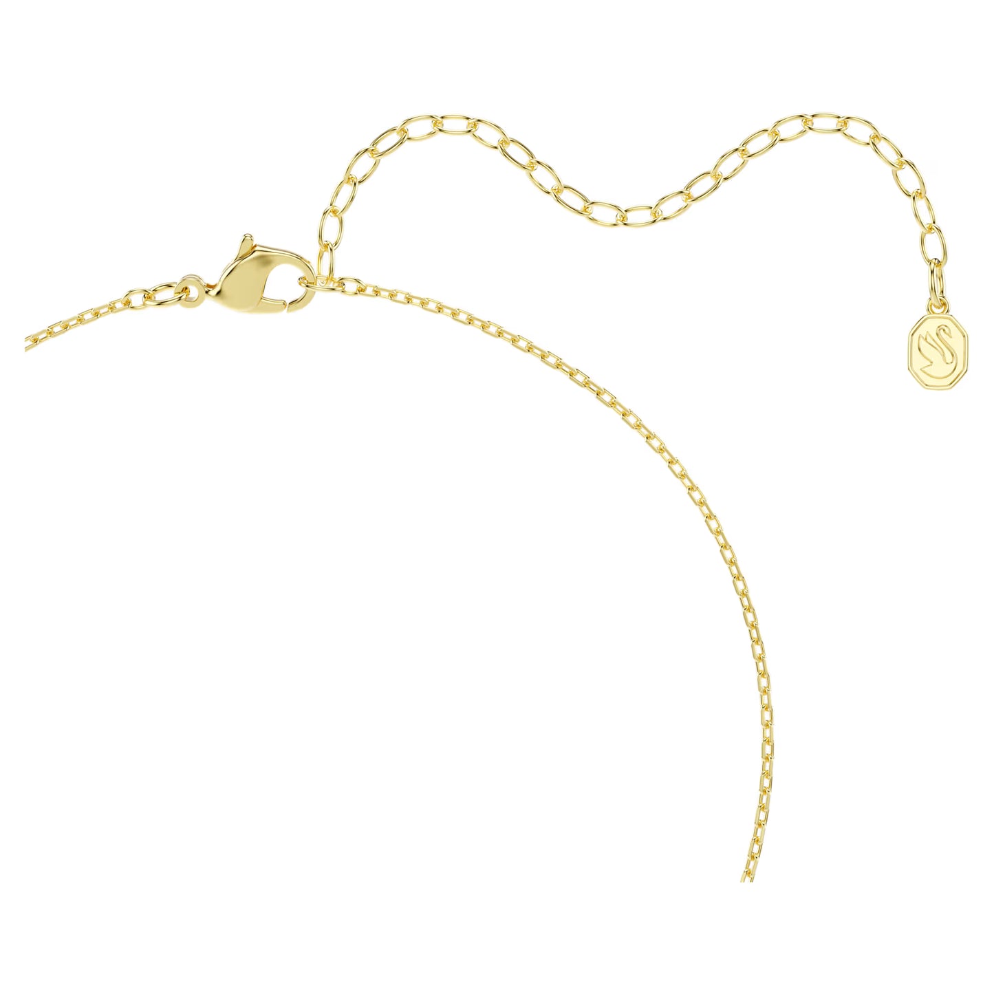 Una Angelic pendant, Cushion cut, White, 18K gold finish