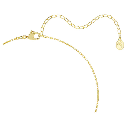 Una Angelic pendant, Cushion cut, White, 18K gold finish
