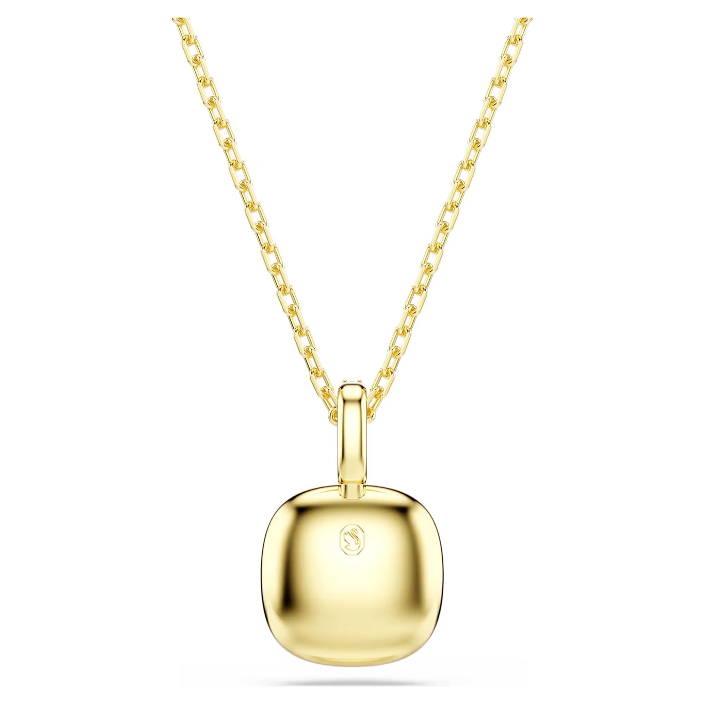 Una Angelic pendant, Cushion cut, White, 18K gold finish