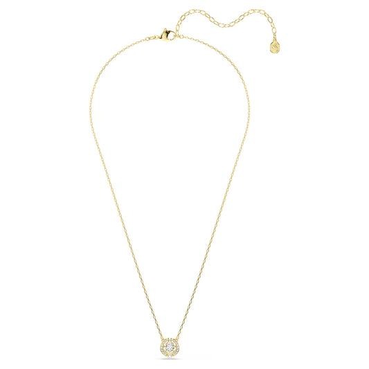 Una Angelic pendant, Mixed cuts, White, 18K gold finish